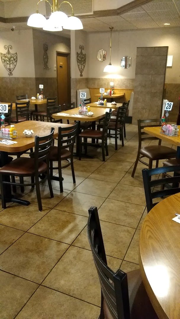 Simple restaurant interior for breakfast and dinner.