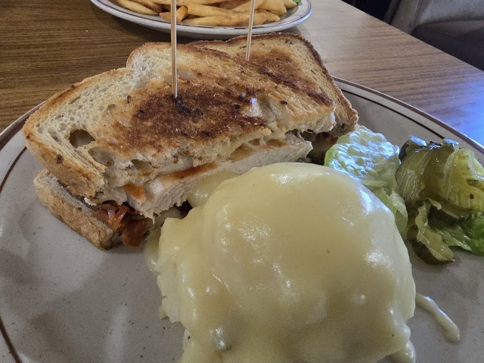 Hot Roast Turkey Open Faced Sandwich